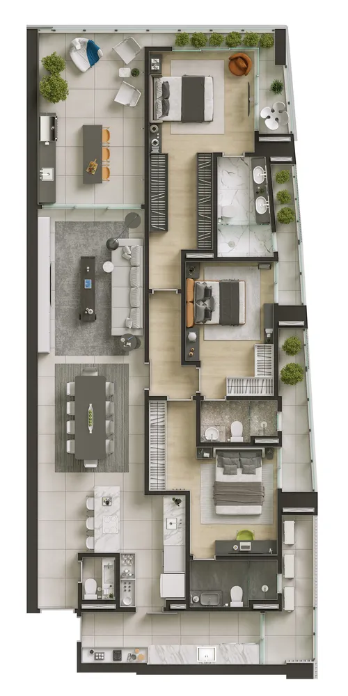 Apartamento, 3 quartos, 142 m² - Foto 2