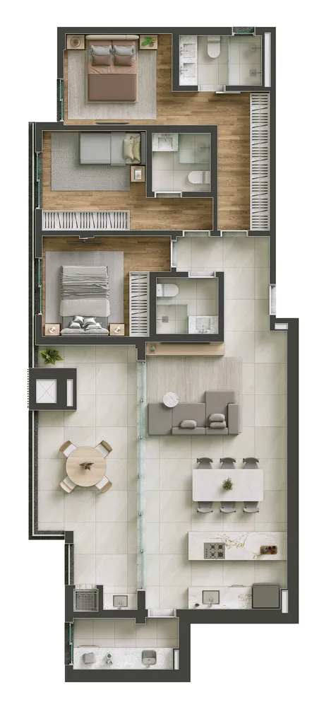 Apartamento, 2 quartos, 69 m² - Foto 3