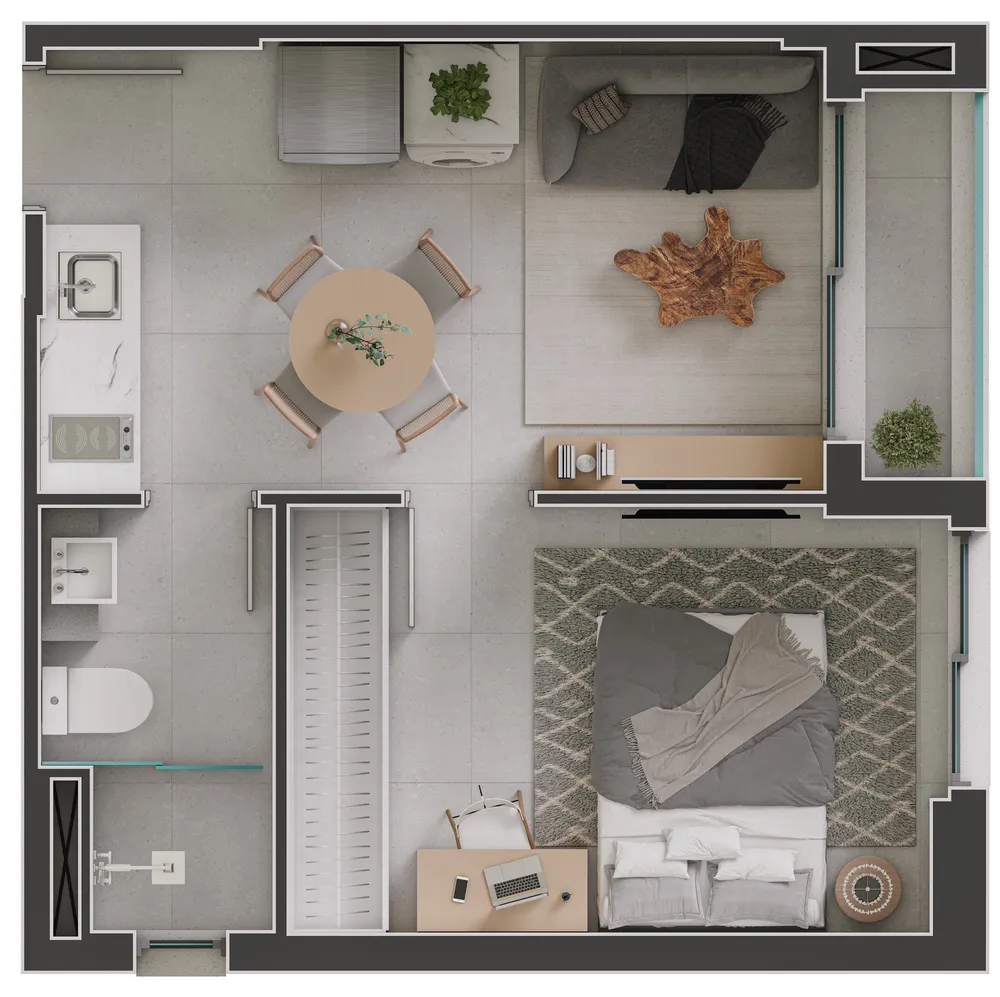 Apartamento, 1 quarto, 34 m² - Foto 5