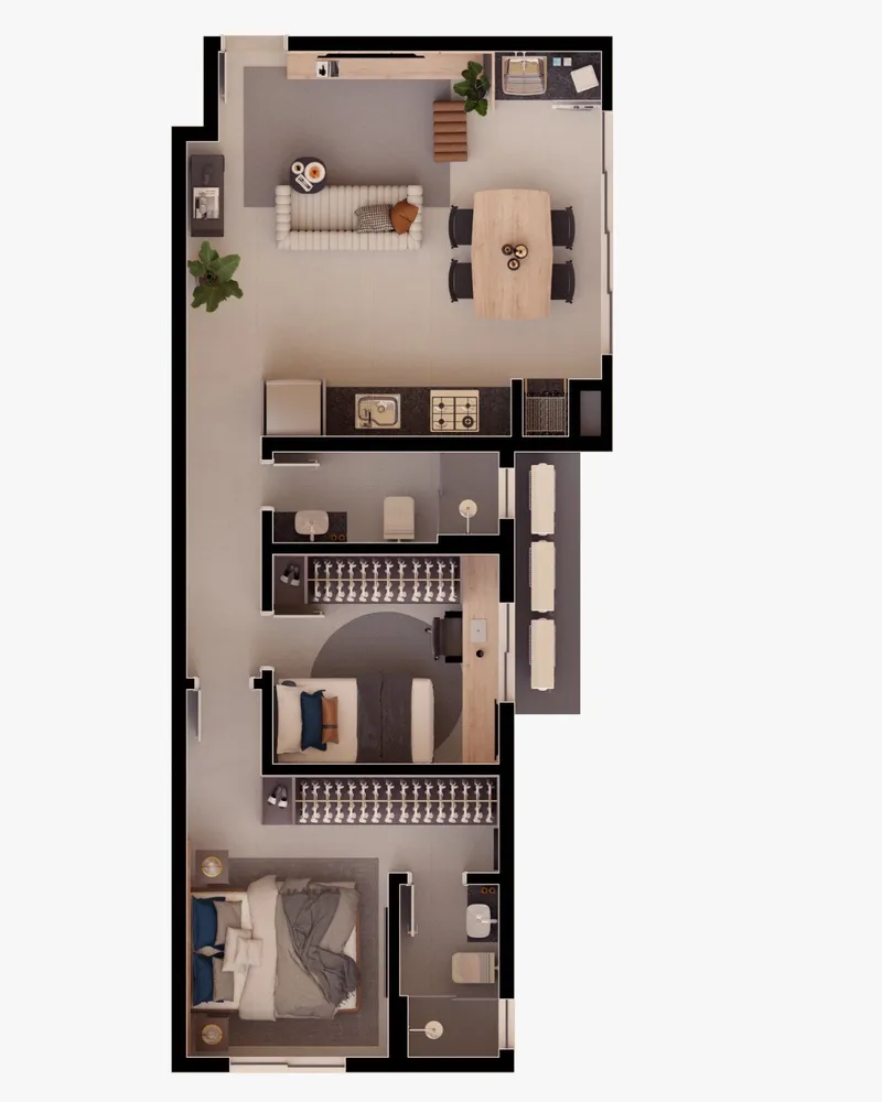 Casa, 2 quartos, 66 m² - Foto 3
