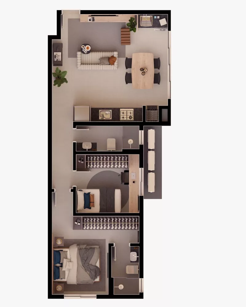 Apartamento, 2 quartos, 58 m² - Foto 1