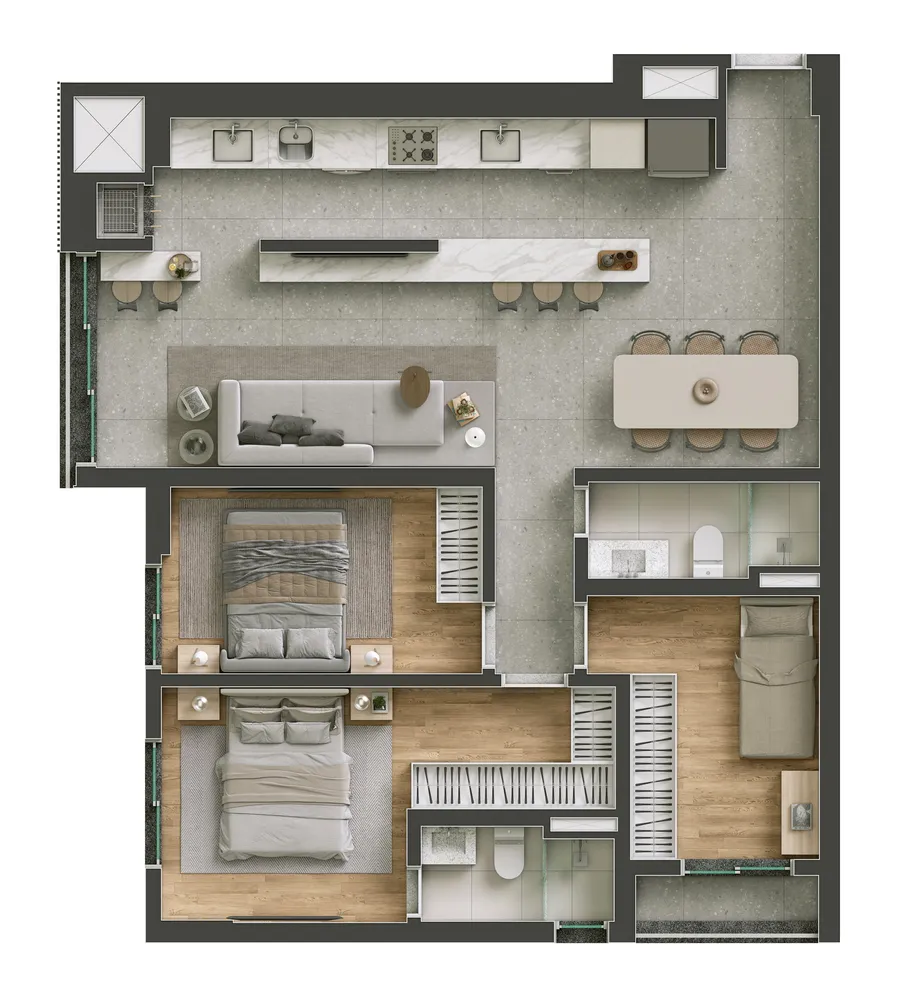 Apartamento, 2 quartos, 65 m² - Foto 9