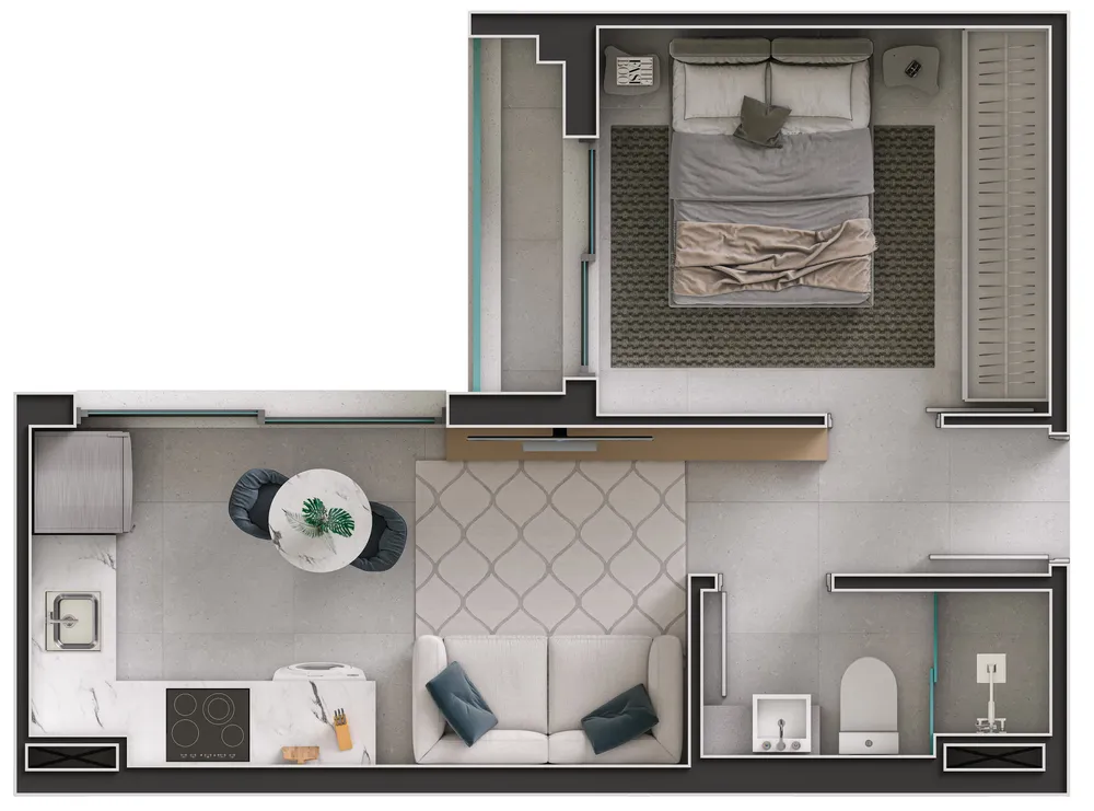 Apartamento, 1 quarto, 34 m² - Foto 8