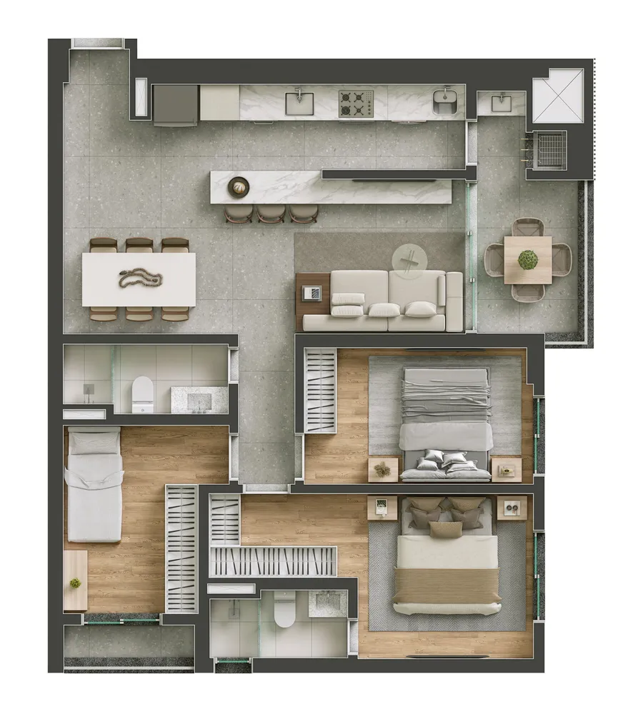 Apartamento, 3 quartos, 86 m² - Foto 9
