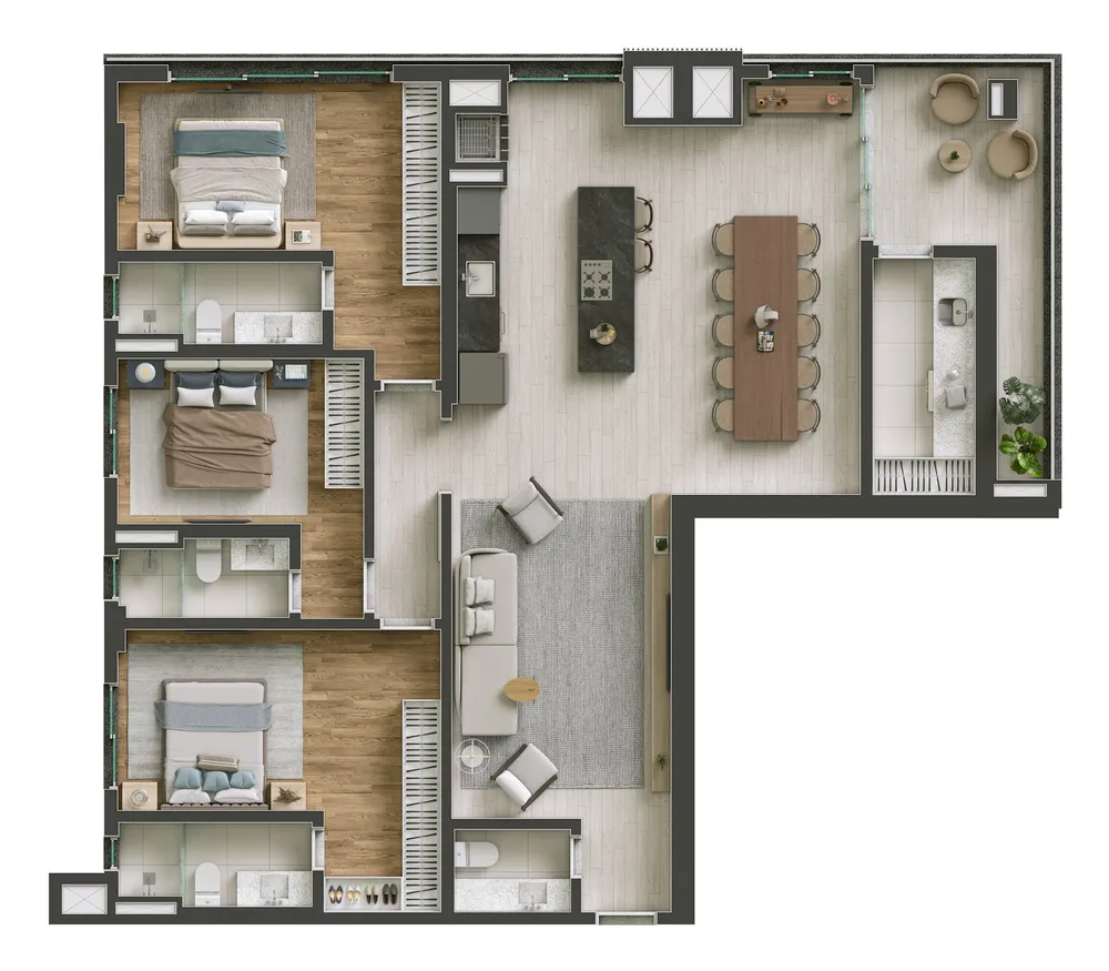Apartamento, 3 quartos, 86 m² - Foto 1