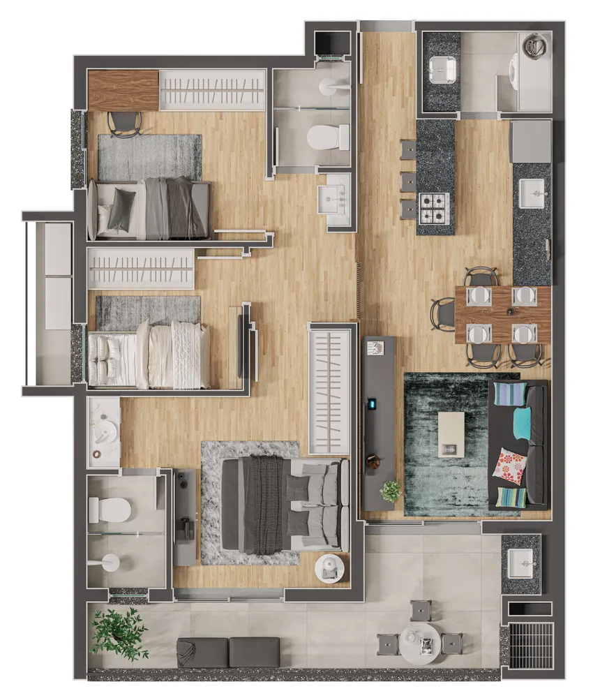 Apartamento, 3 quartos, 76 m² - Foto 6