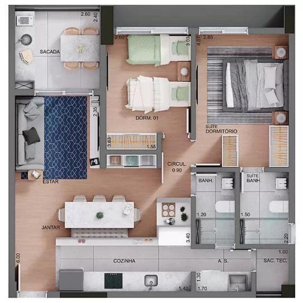 Apartamento, 73 m² - Foto 5