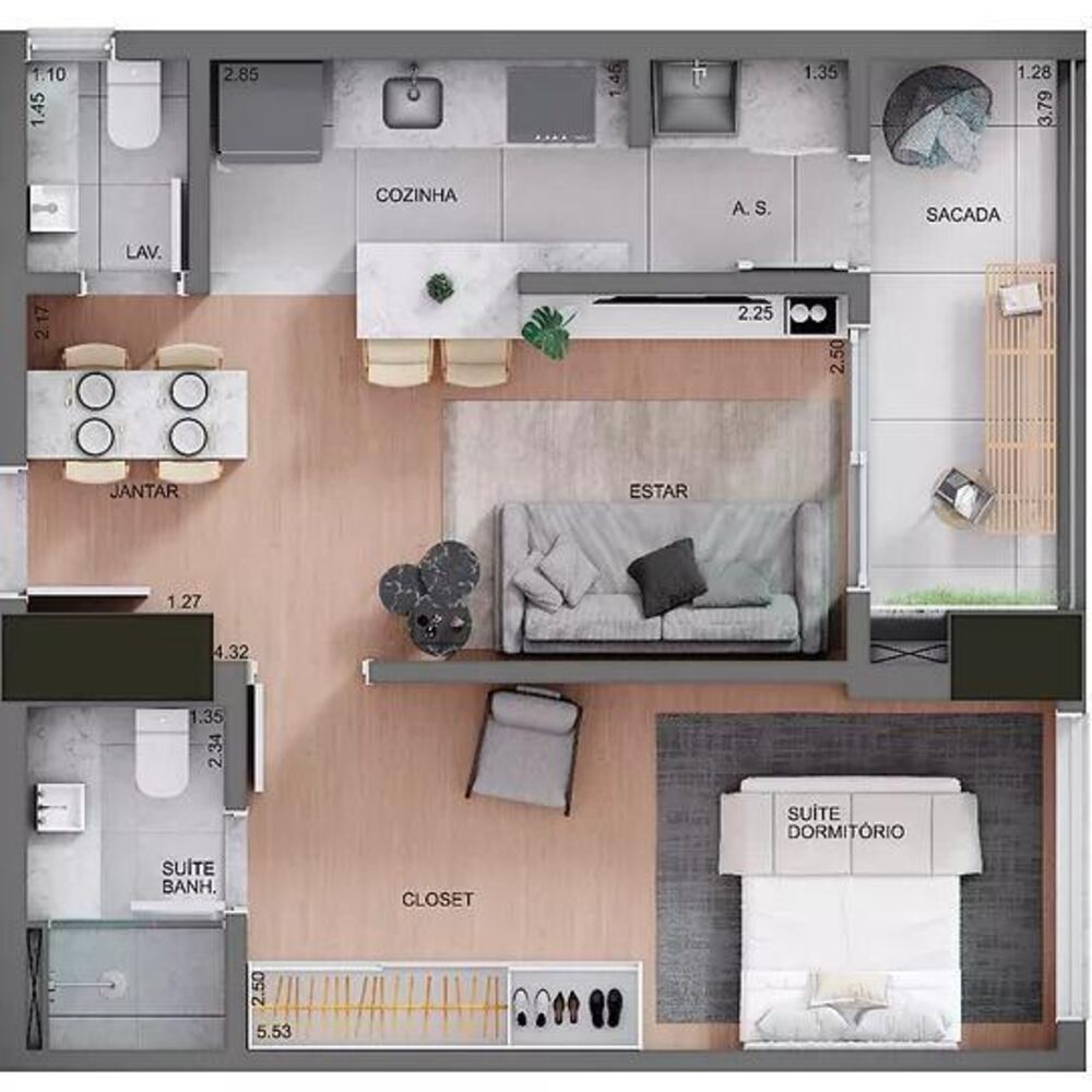 Apartamento, 73 m² - Foto 3