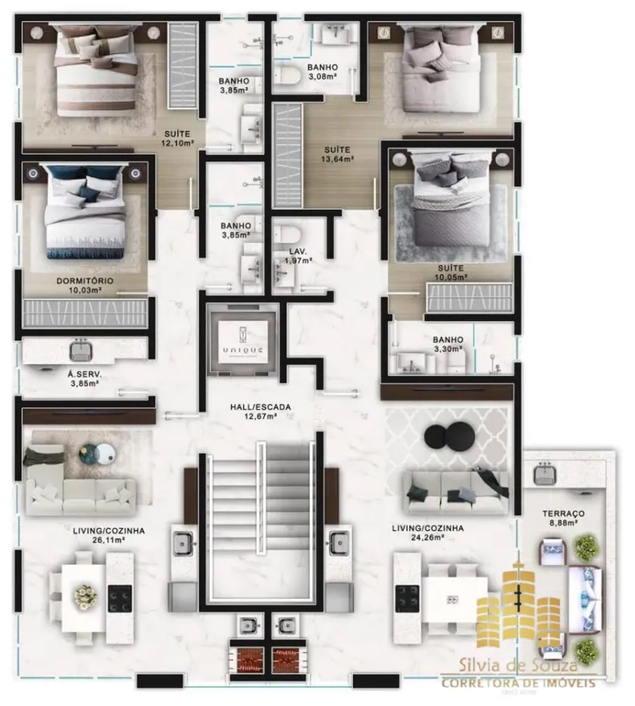Apartamento, 2 quartos, 70 m² - Foto 8
