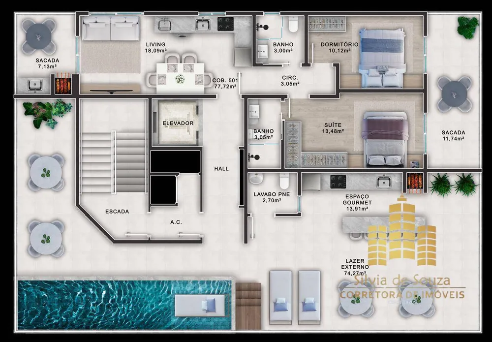 Apartamento, 1 quarto, 37 m² - Foto 7