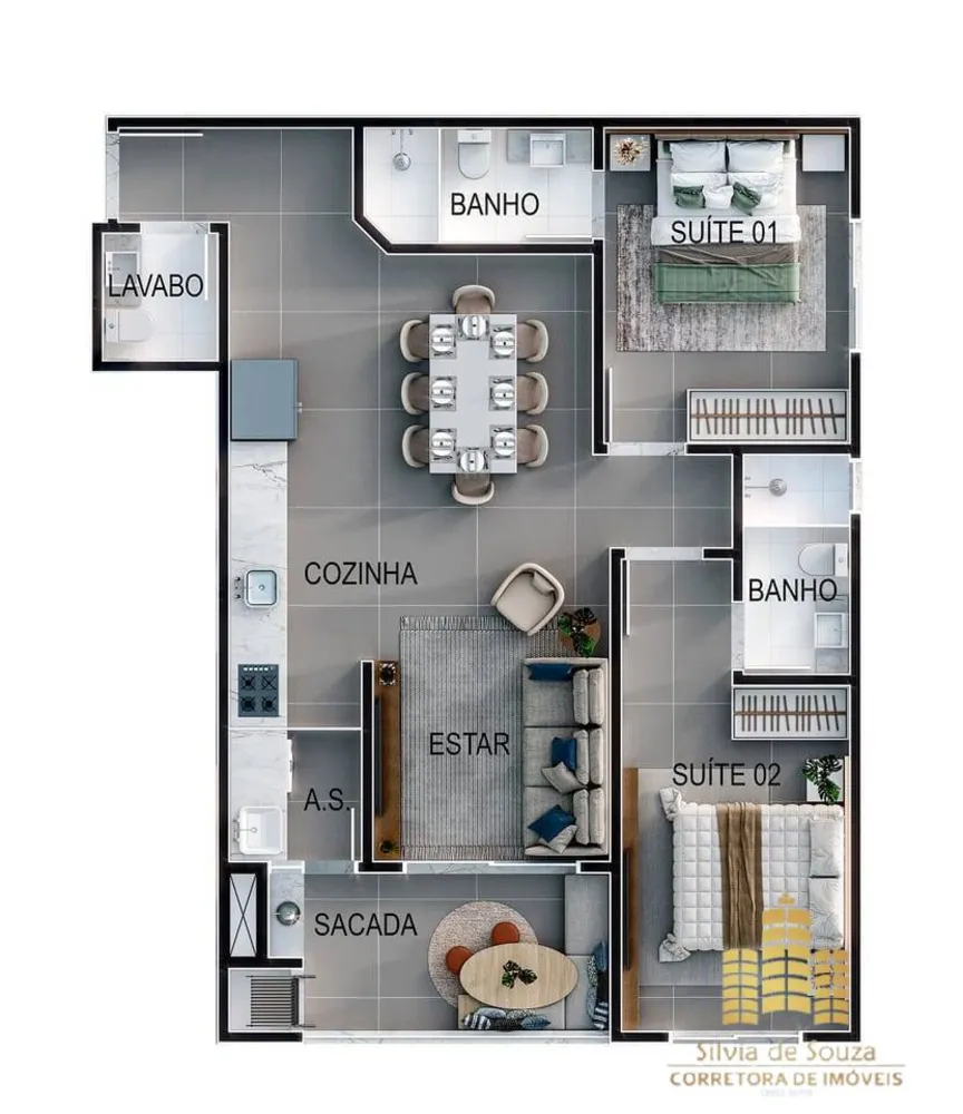 Apartamento, 2 quartos, 75 m² - Foto 8