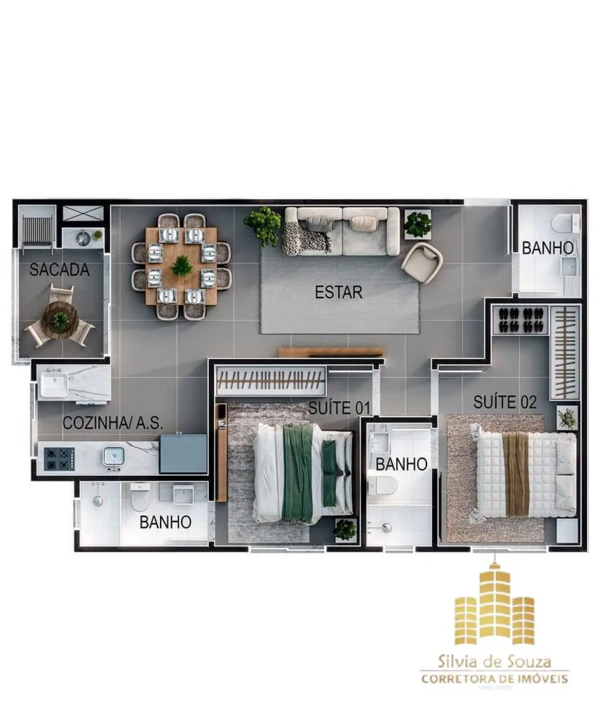 Apartamento, 2 quartos, 75 m² - Foto 6