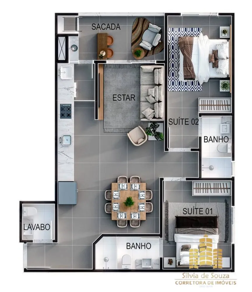 Apartamento, 2 quartos, 75 m² - Foto 7