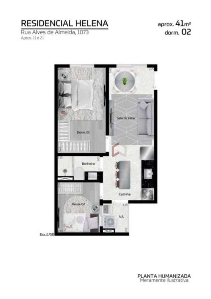 Apartamento, 2 quartos, 32 m² - Foto 8