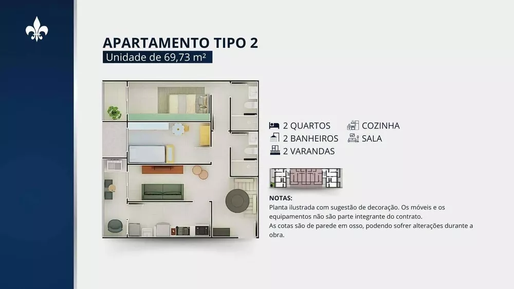 Apartamento, 2 quartos, 66 m² - Foto 3