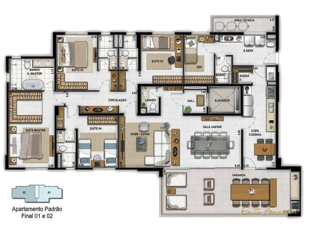Apartamento, 3 quartos, 125 m² - Foto 55