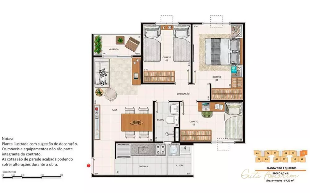 Apartamento, 2 quartos, 46 m² - Foto 15