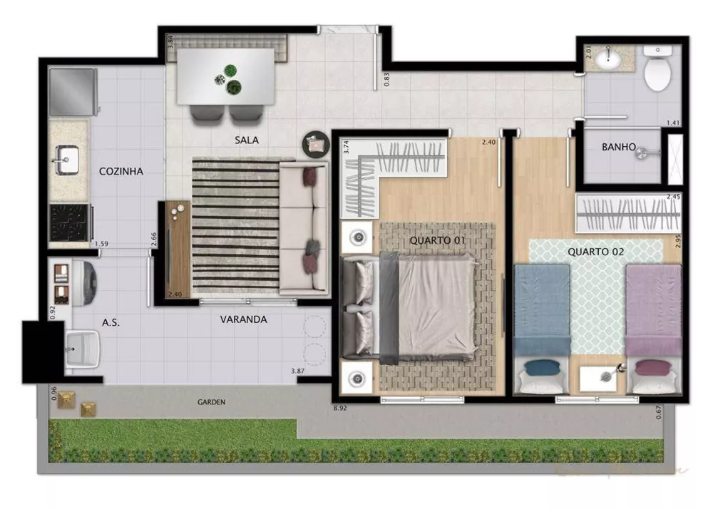 Apartamento, 2 quartos, 47 m² - Foto 12