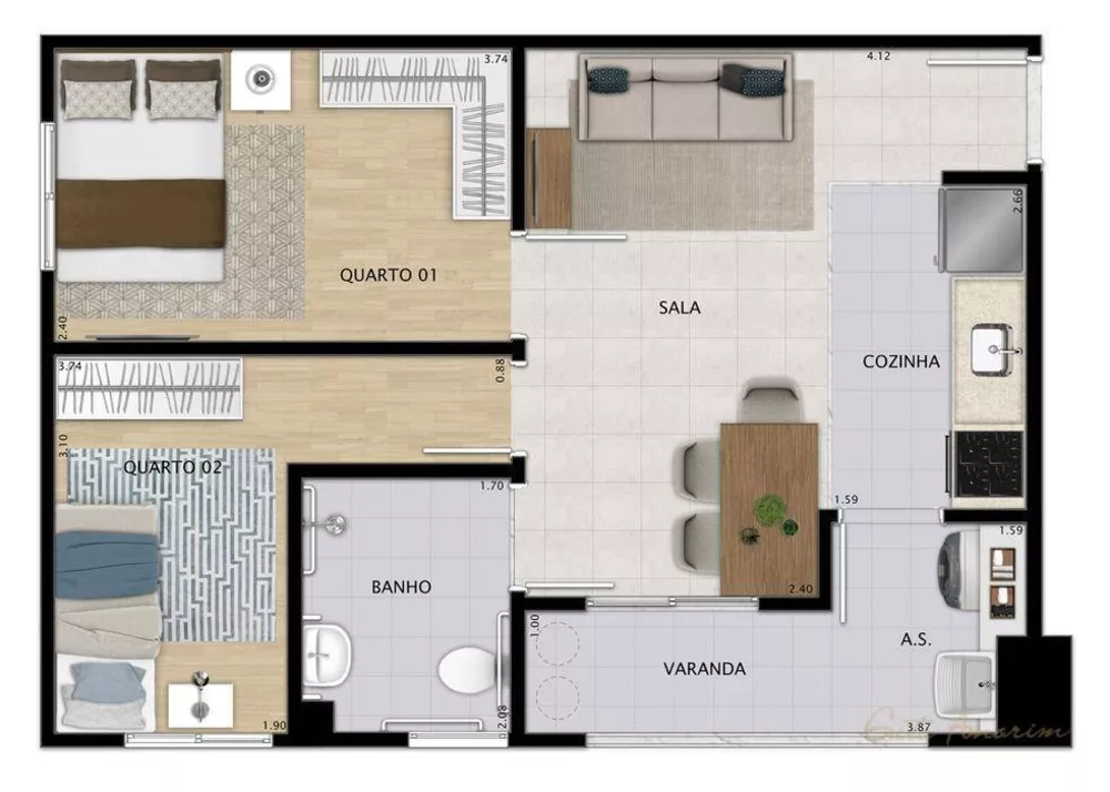 Apartamento, 2 quartos, 47 m² - Foto 11