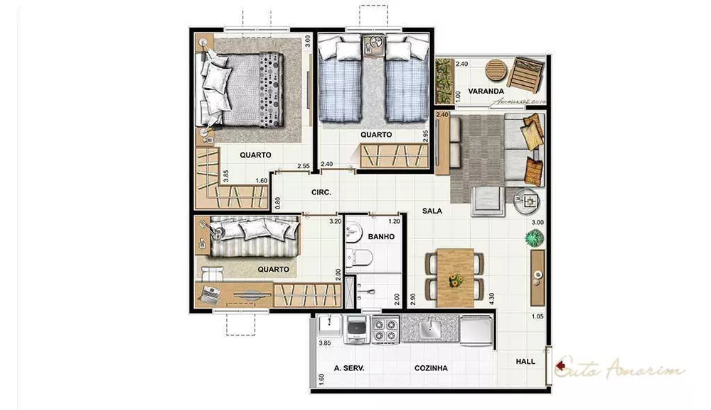 Apartamento, 2 quartos, 45 m² - Foto 18