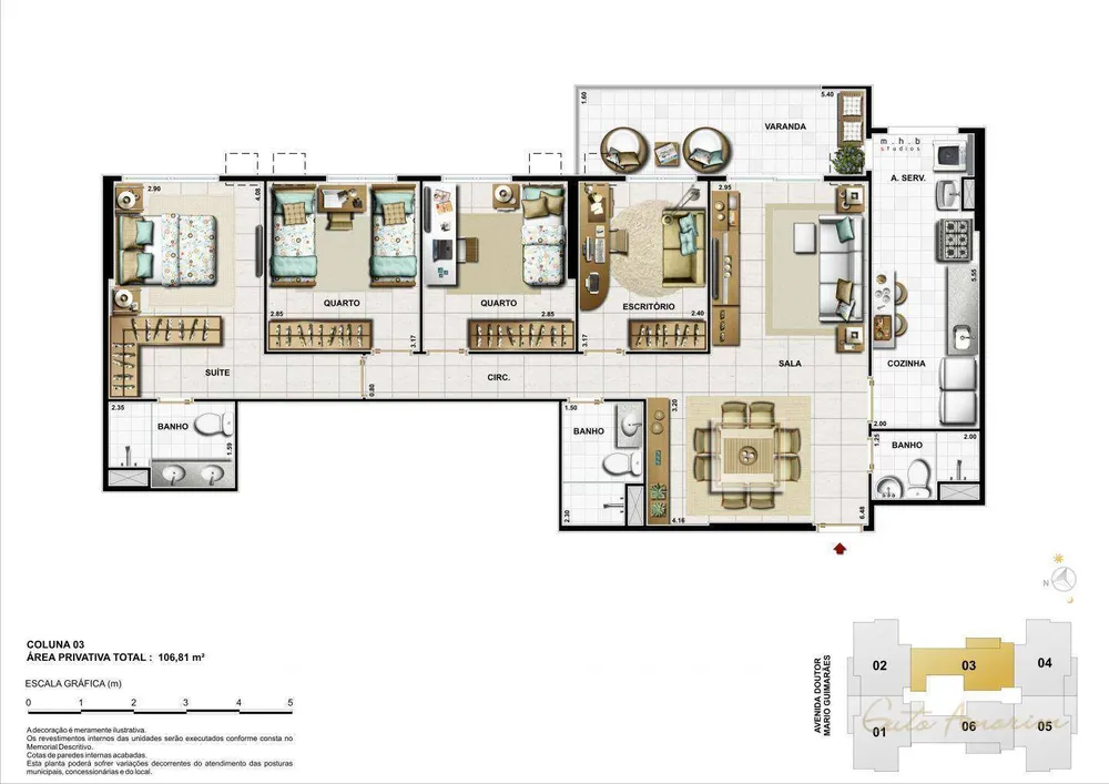 Apartamento, 3 quartos, 108 m² - Foto 35