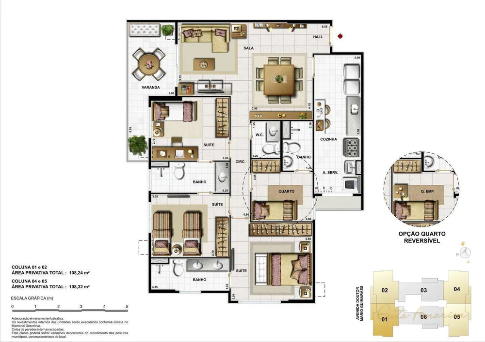 Apartamento, 3 quartos, 108 m² - Foto 12