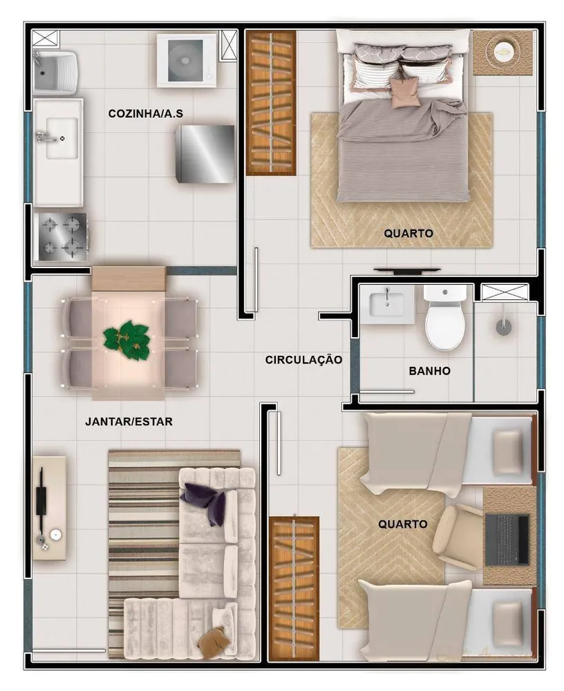 Apartamento, 2 quartos, 44 m² - Foto 20