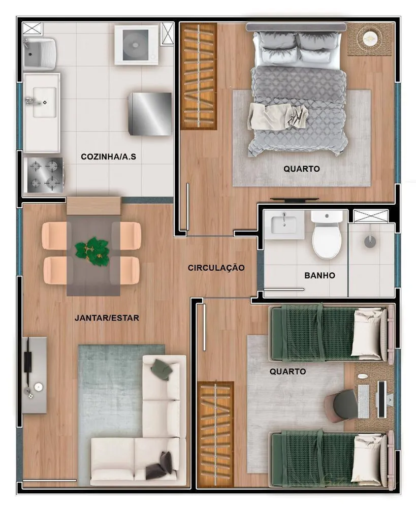 Apartamento, 2 quartos, 44 m² - Foto 19