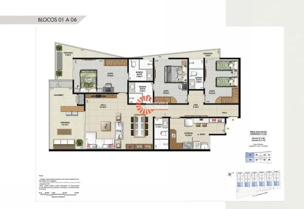 Apartamento, 2 quartos, 64 m² - Foto 3