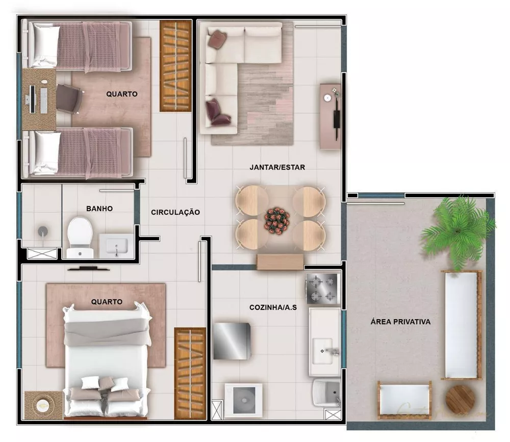 Apartamento, 2 quartos, 44 m² - Foto 22