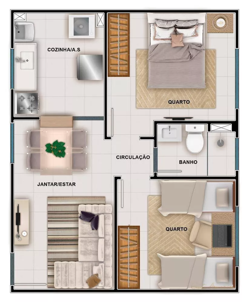 Apartamento, 2 quartos, 44 m² - Foto 21