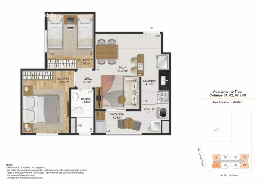 Apartamento, 2 quartos, 48 m² - Foto 16