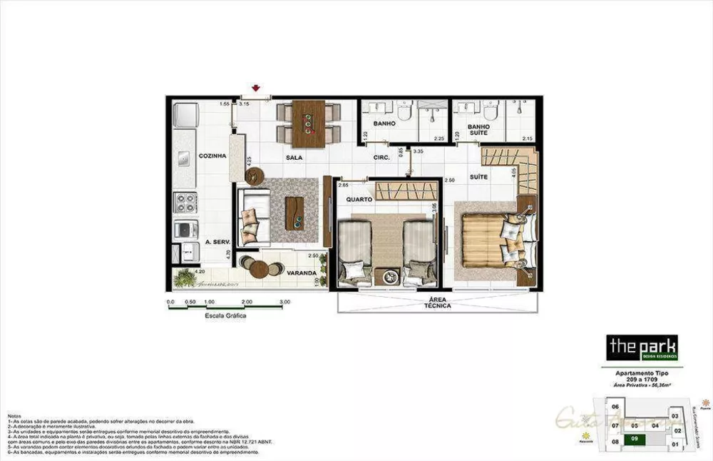 Apartamento, 2 quartos, 63 m² - Foto 3