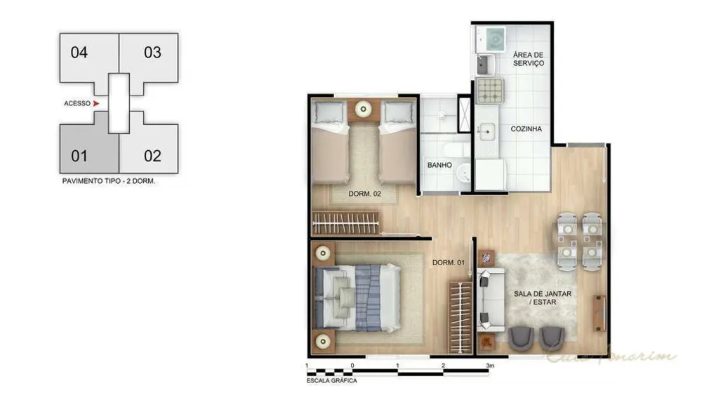 Apartamento, 2 quartos, 45 m² - Foto 25