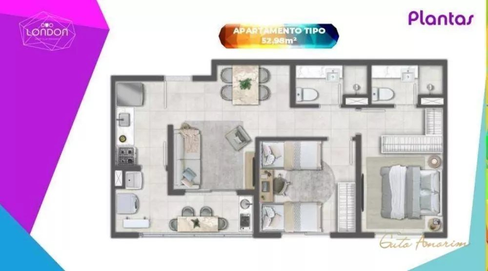 Apartamento, 2 quartos, 53 m² - Foto 64