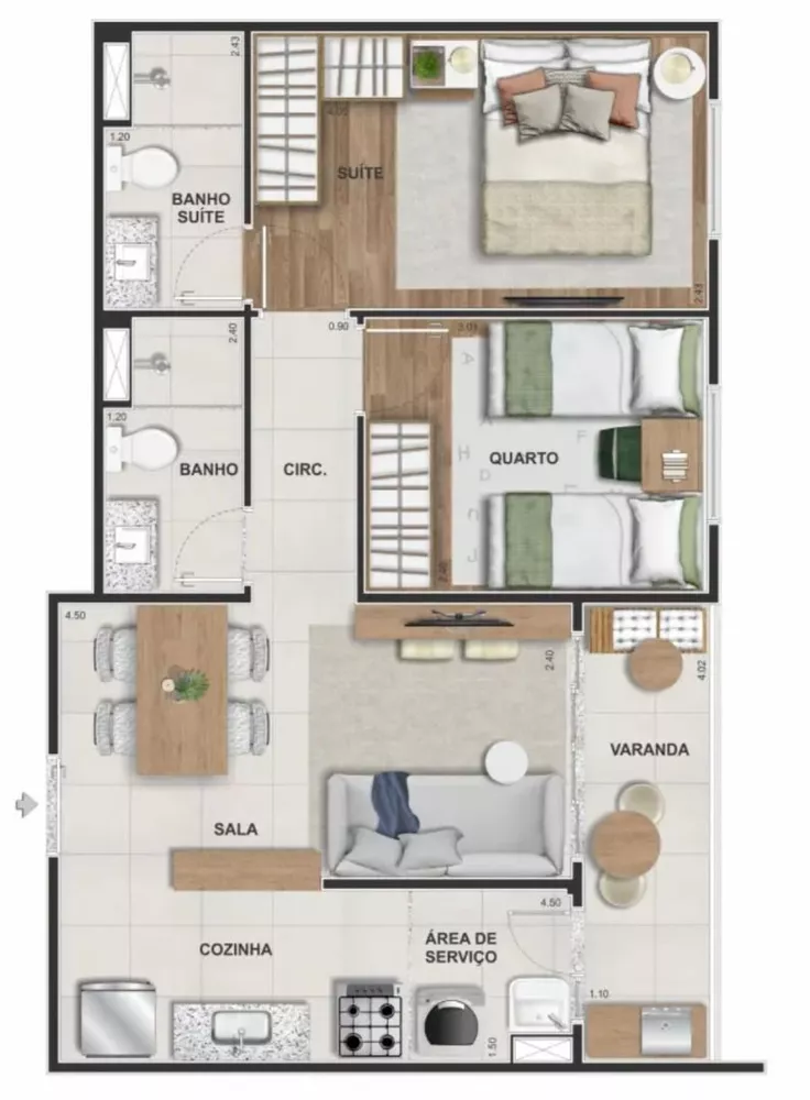 Apartamento, 2 quartos, 54 m² - Foto 32
