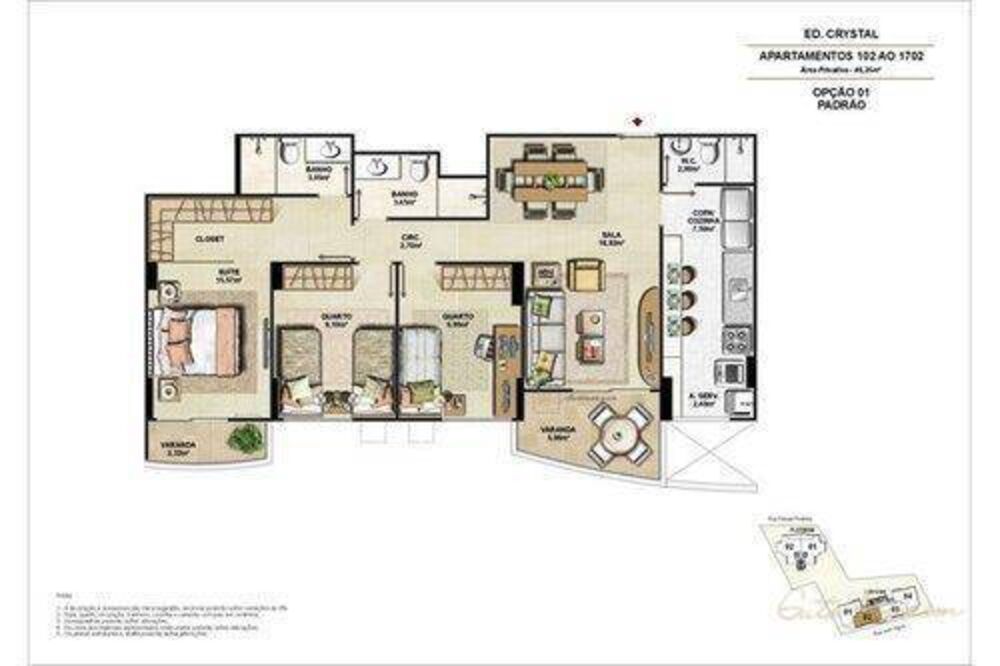 Apartamento para alugar com 4 quartos, 125m² - Foto 4