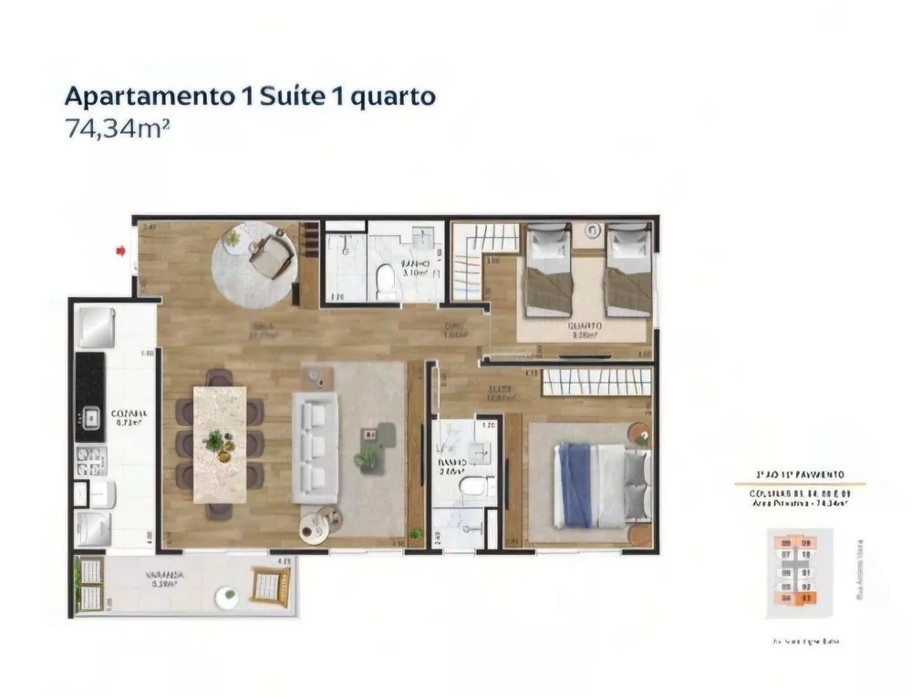 Apartamento, 2 quartos, 62 m² - Foto 33