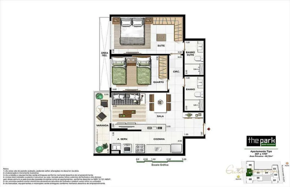 Apartamento, 3 quartos, 74 m² - Foto 42