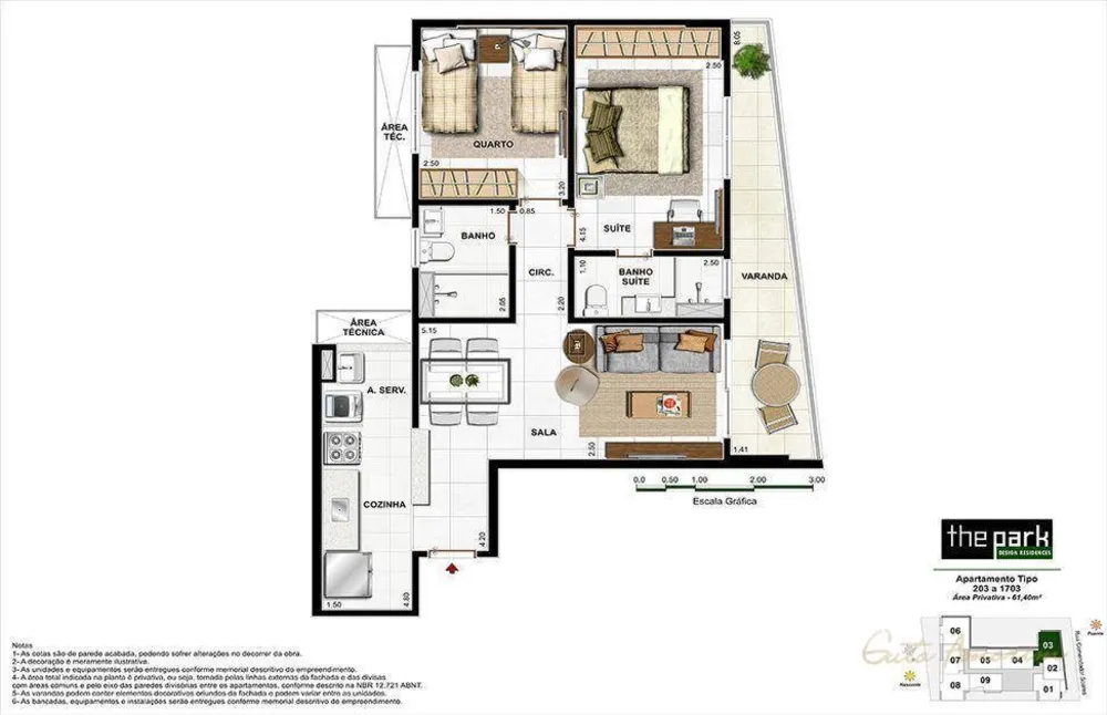 Apartamento, 3 quartos, 74 m² - Foto 45