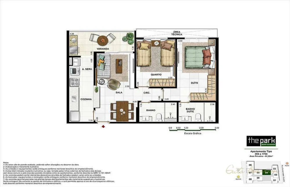 Apartamento, 3 quartos, 74 m² - Foto 44