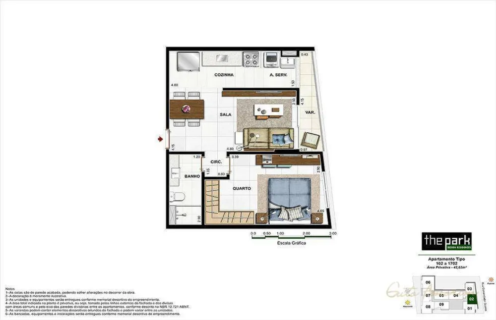 Apartamento, 3 quartos, 74 m² - Foto 46