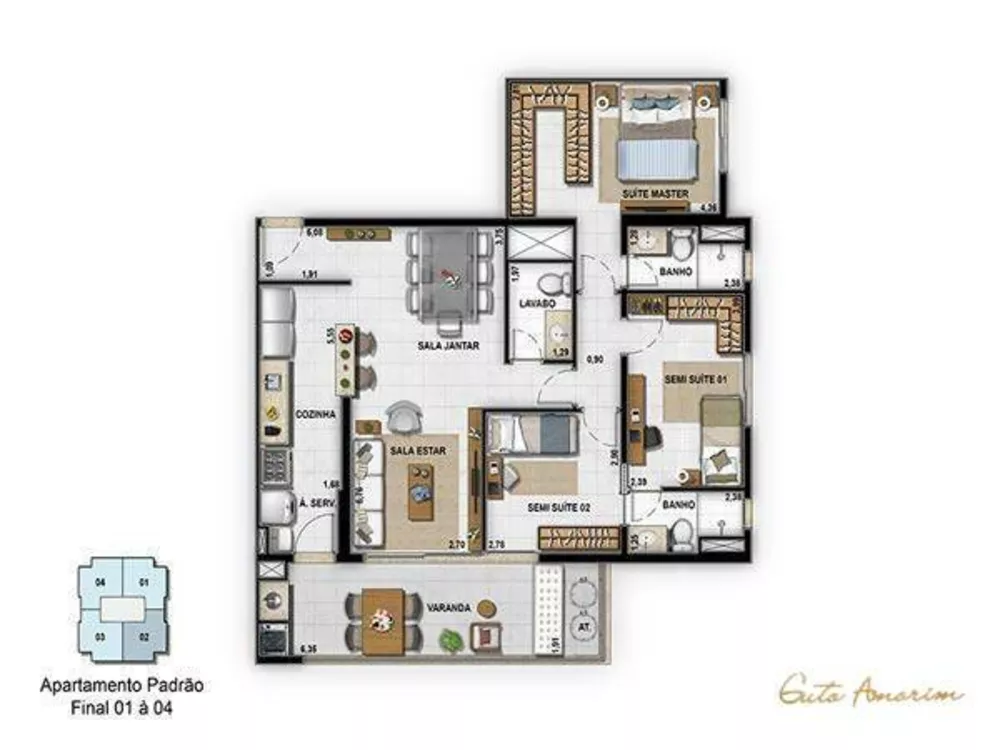 Apartamento, 3 quartos, 102 m² - Foto 62