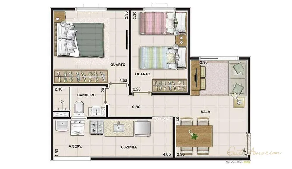 Apartamento, 2 quartos, 51 m² - Foto 29