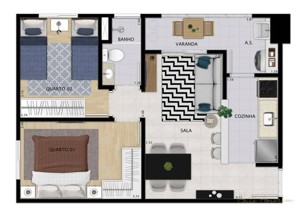 Apartamento, 2 quartos, 45 m² - Foto 34