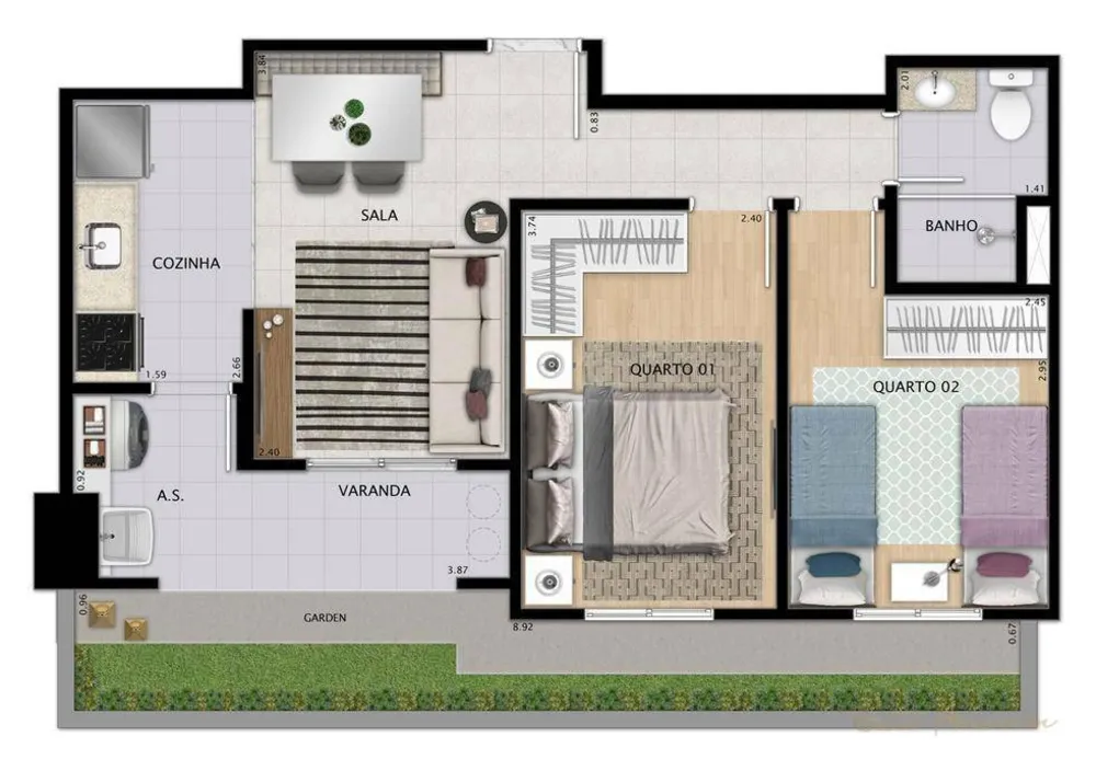 Apartamento, 2 quartos, 45 m² - Foto 6