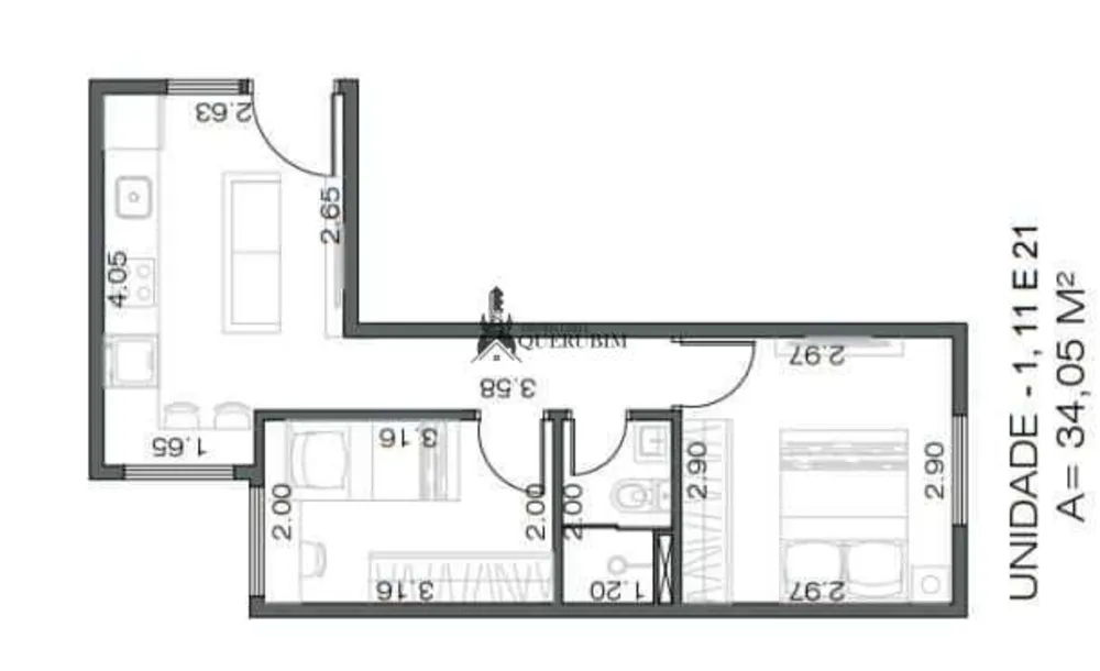 Apartamento, 2 quartos, 28 m² - Foto 5