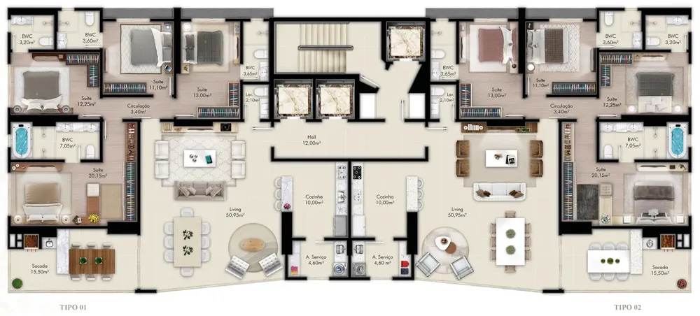 Apartamento, 4 quartos, 183 m² - Foto 2