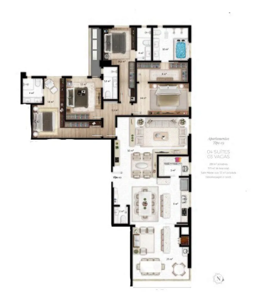 Apartamento, 4 quartos, 208 m² - Foto 5