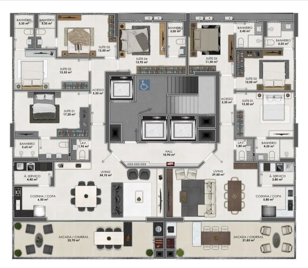 Apartamento, 4 quartos, 173 m² - Foto 12
